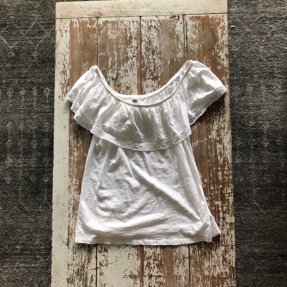 Old Navy ruffle off the shoulder top